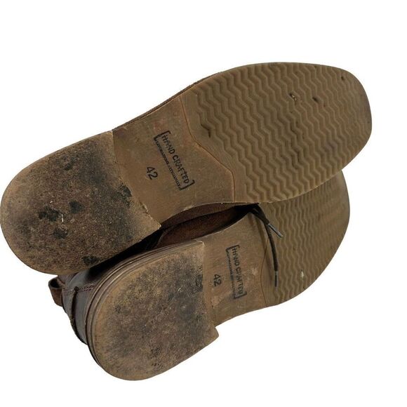 Bull Boxer Shoes Leather Mens US Size 9 Distressed Lace Up Handcrafted Brown 42 - Picture 6 of 9